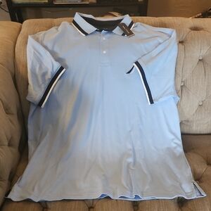 Nautica Sky Blue Polo Shirt with Navy Accents